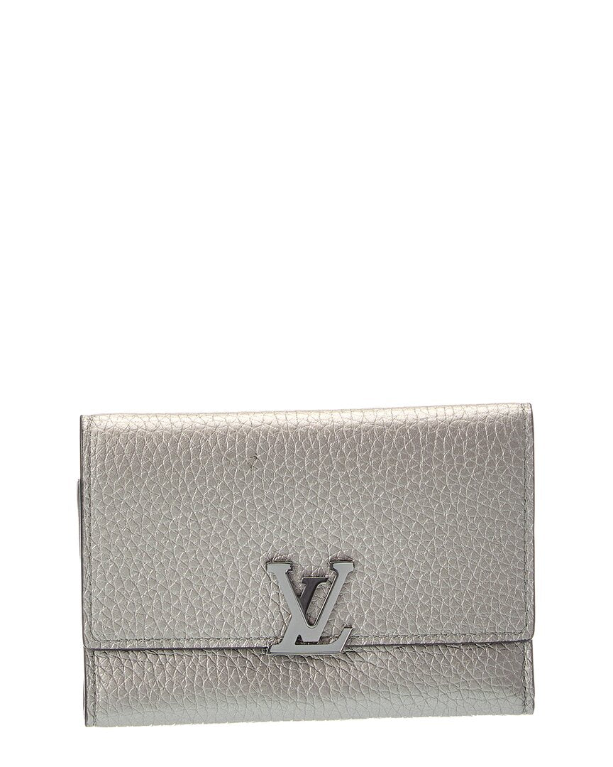 Louis Vuitton Louis Vuitton Capucines Leather Compact Wallet (  Pre-