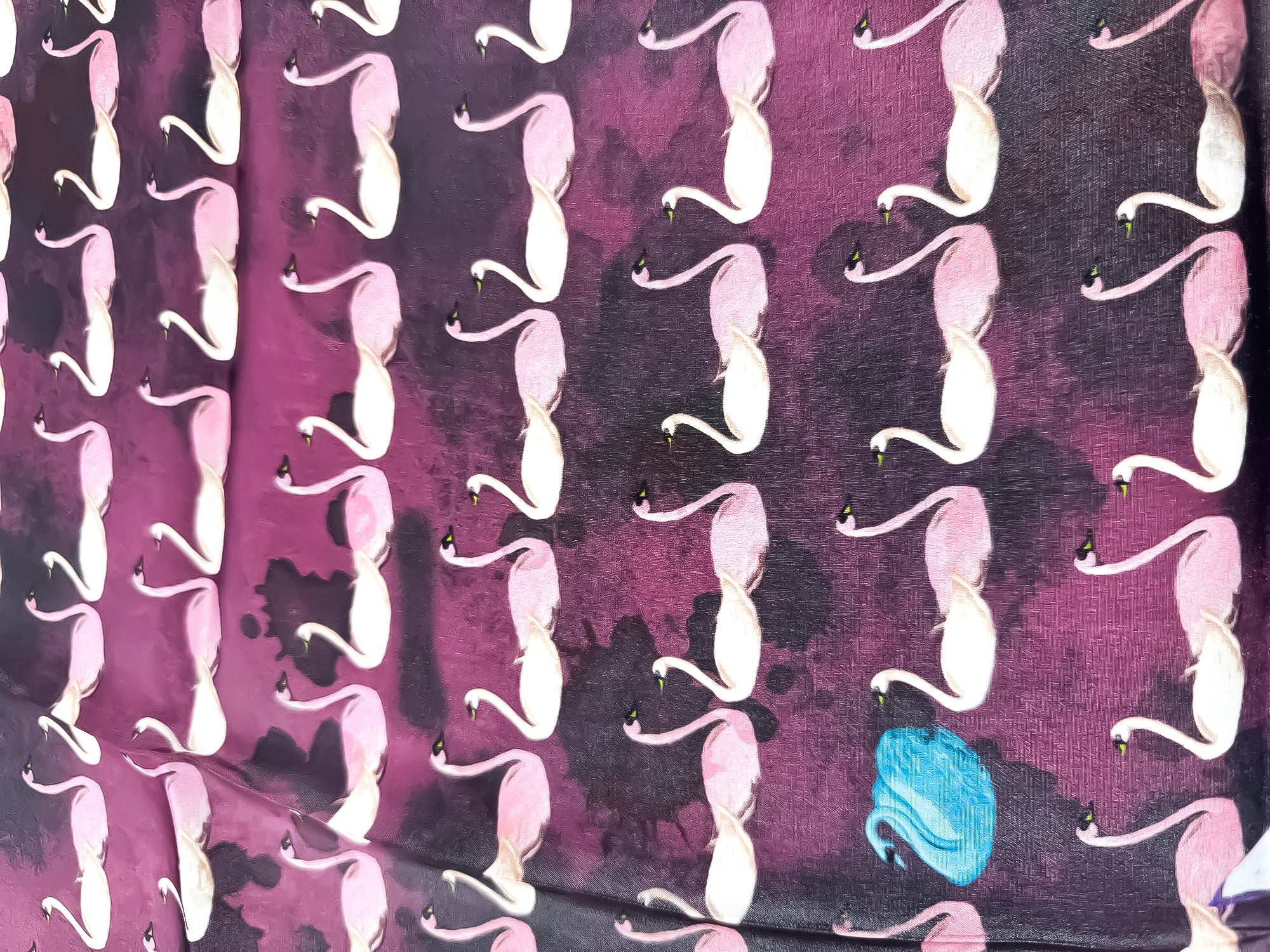 Versace Jeans Couture Plum Multicolor Silk Print Scarf