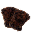 Surell Accessories Faux-Fur Knit Fingerless Mittens
