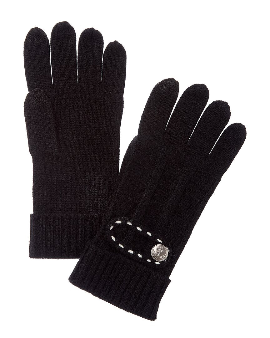 Forte Cashmere Button Cuff Cashmere Gloves
