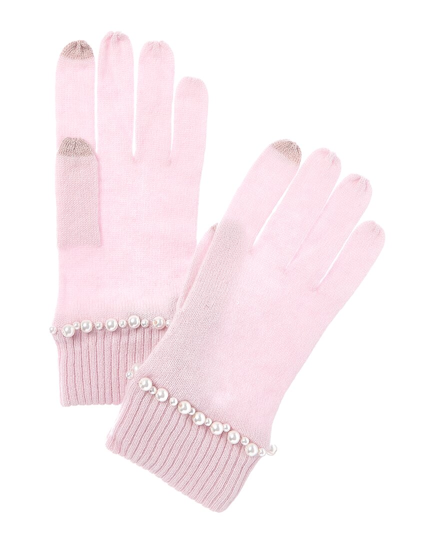 Forte Cashmere Pearl Trim Cashmere Gloves
