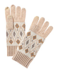 Sofiacashmere Fairisle Lurex Wool & Cashmere-Blend Glove