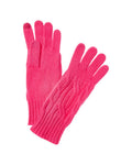 Hannah Rose Wide Cable Cashmere Gloves