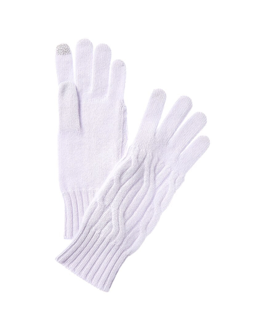 Hannah Rose Wide Cable Cashmere Gloves