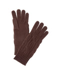 Hannah Rose Wide Cable Cashmere Gloves