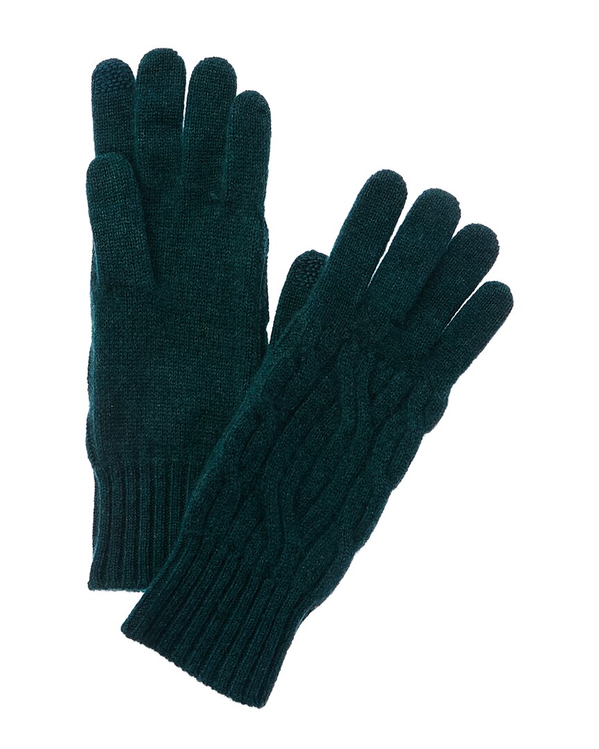 Hannah Rose Wide Cable Cashmere Gloves