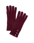 Bruno Magli Button Cuff Cashmere Gloves
