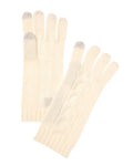 Bruno Magli Center Cable Cashmere Gloves