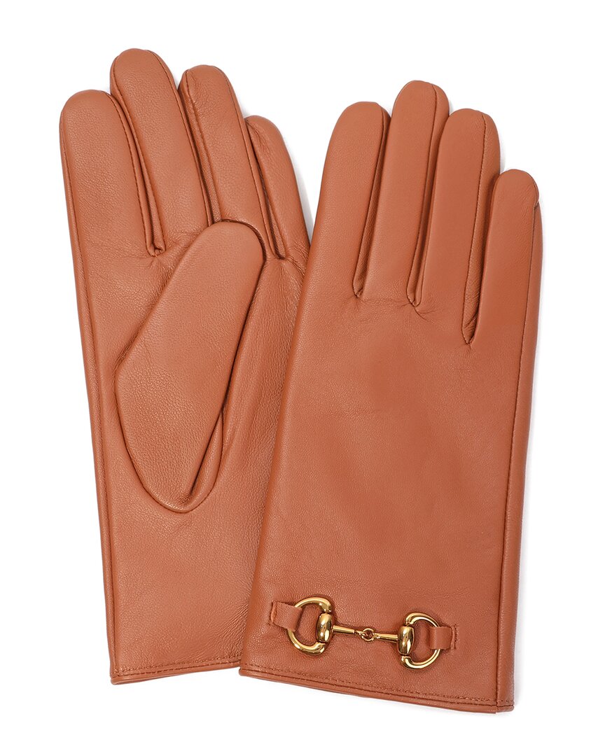 Tiffany & Fred Paris Cashmere-Lined Leather Gloves