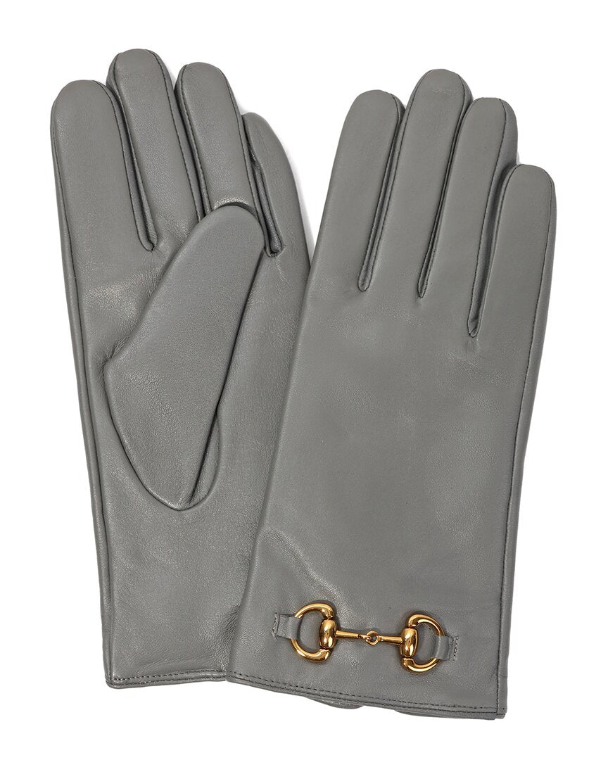 Tiffany & Fred Paris Cashmere-Lined Leather Gloves