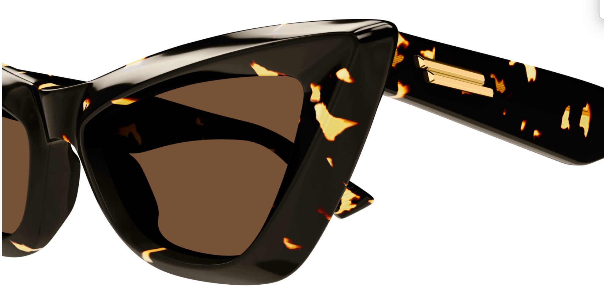 Bottega Veneta BV1101S-002 Tortoiseshell Cat-Eye Sunglasses