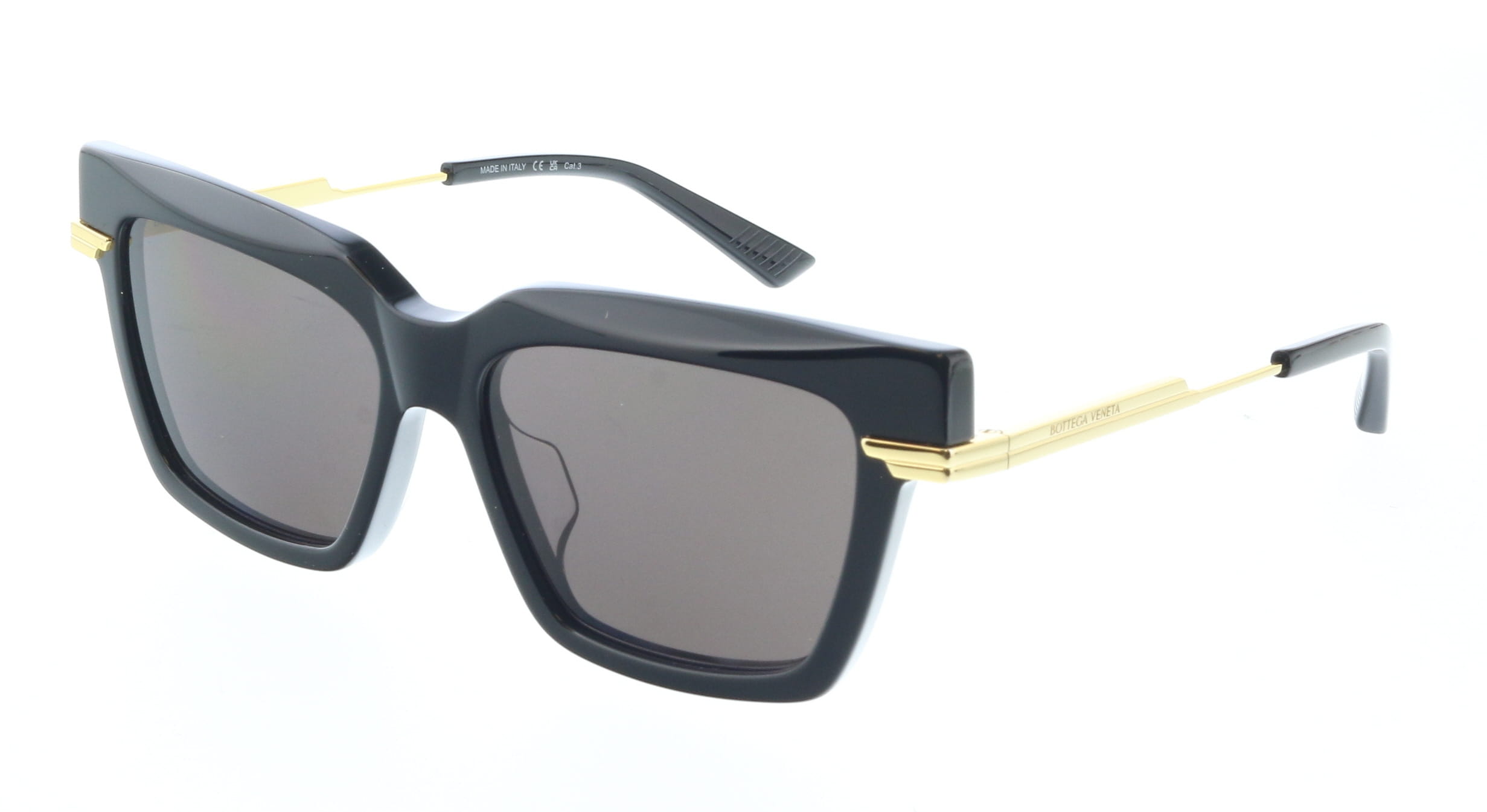 Bottega Veneta BV1242S-001 Black Oversized Square Sunglasses