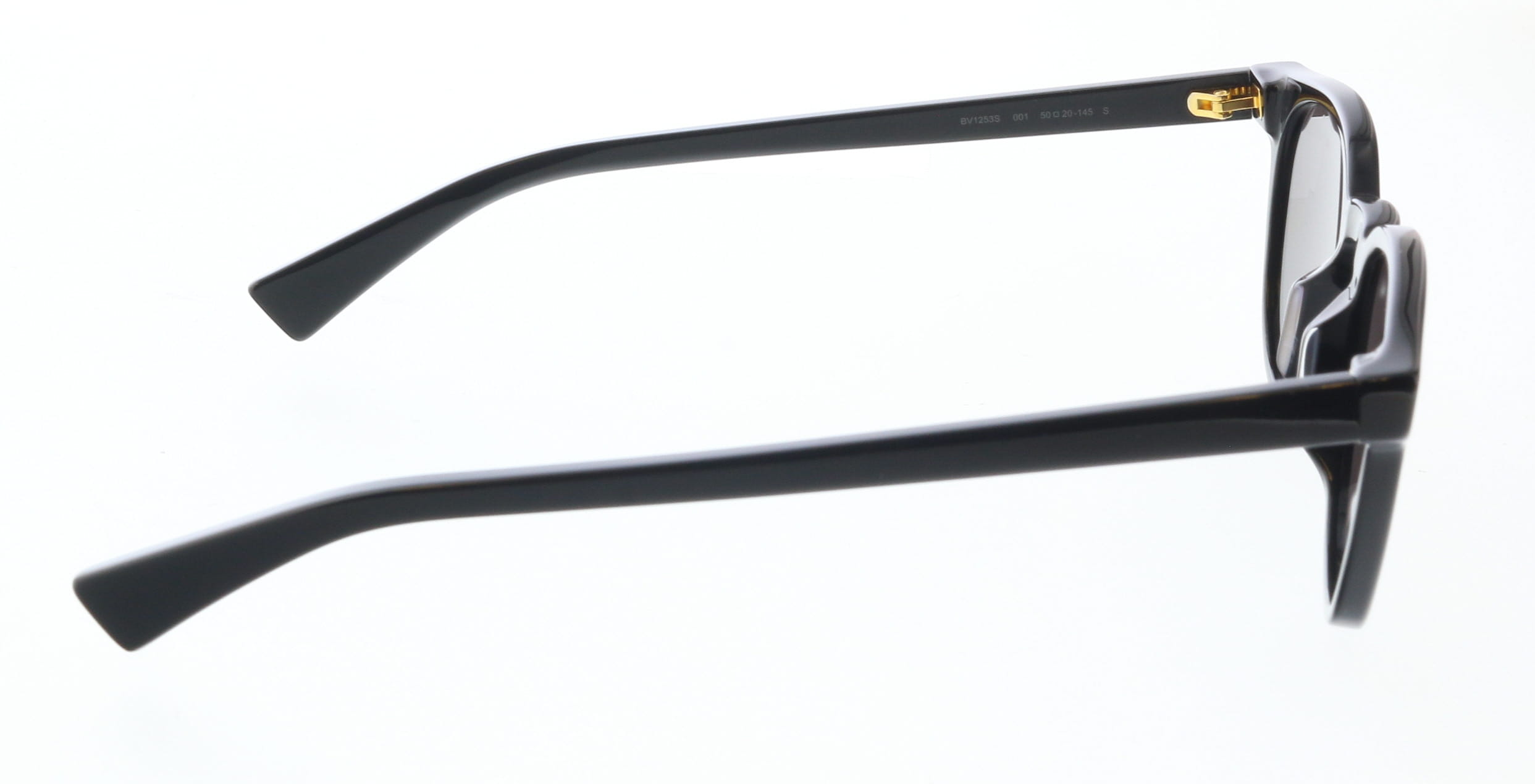 Bottega Veneta BV1253S-001 Black Round Sunglasses  Gold