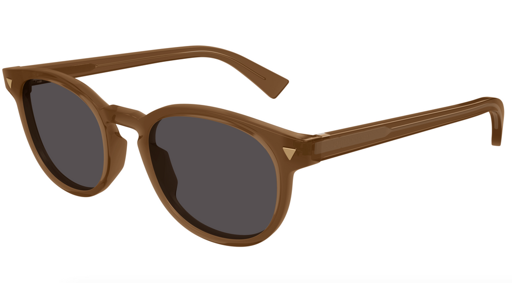 Bottega Veneta BV1253S-006 Brown Acetate Round Sunglasses