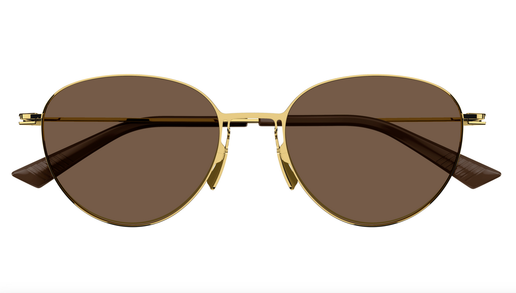 Bottega Veneta BV1268S-002 Luxurious Gold Teardrop Aviator