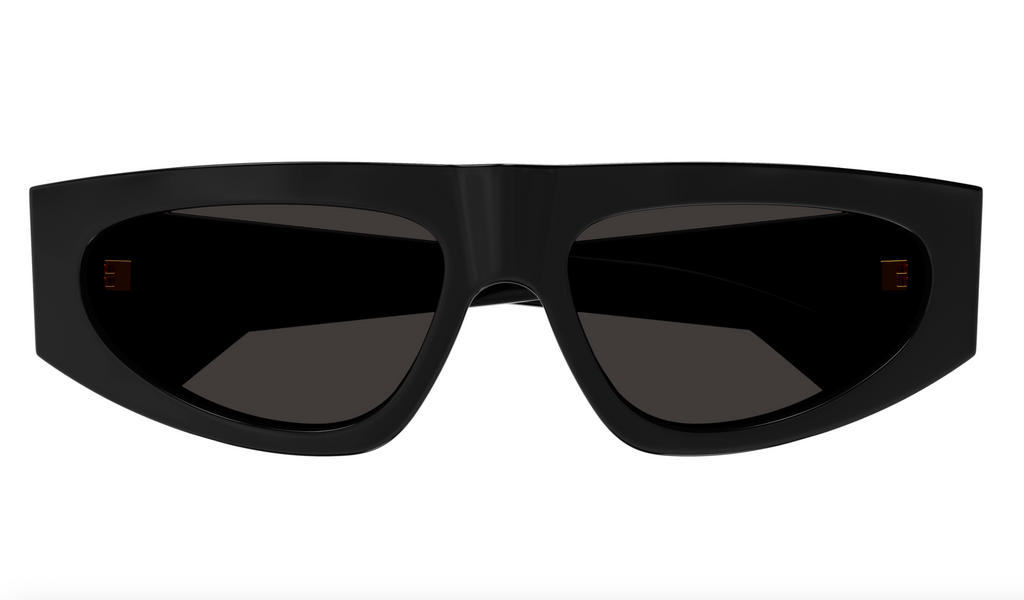 Bottega Veneta BV1277S-001 Bold Black Shield Sunglasses –