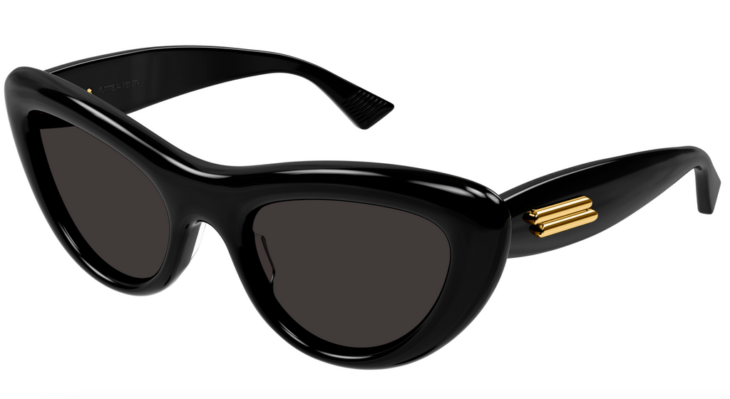 Bottega Veneta BV1282S-001 Black Oval Cat-Eye Sunglasses