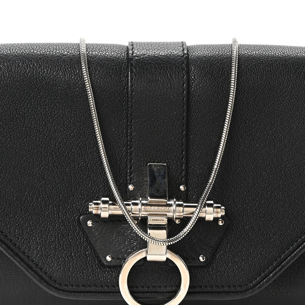 Sugar Goatskin Obsedia Chain Shoulder Bag Black