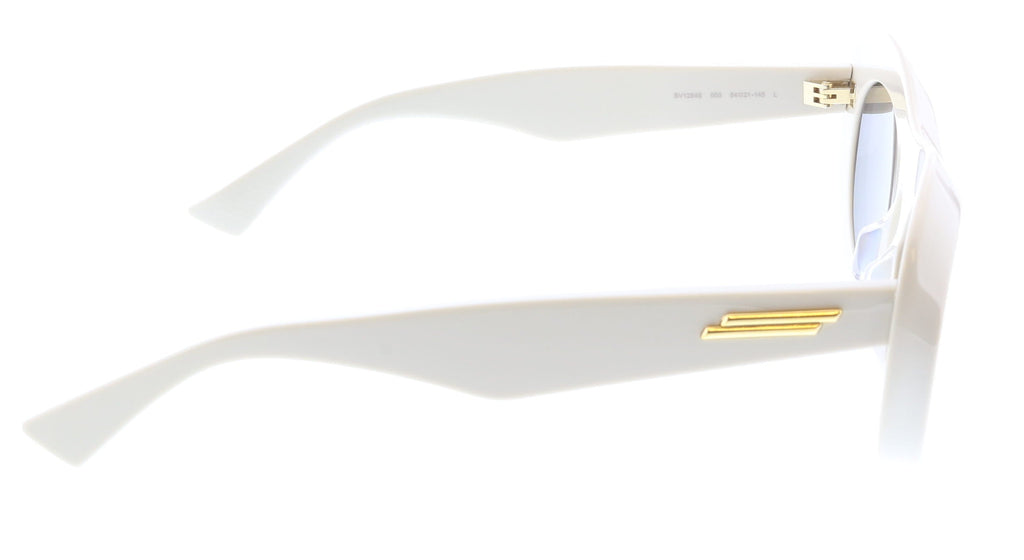 Bottega Veneta BV1284S-003 White Oversized Shield Sunglasses