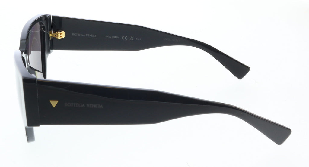 Bottega Veneta BV1285S-001 Bold Black Cat-Eye Sunglasses –
