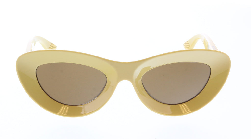 Bottega Veneta BV1325S-002 Vintage-Inspired Yellow Cat-Eye