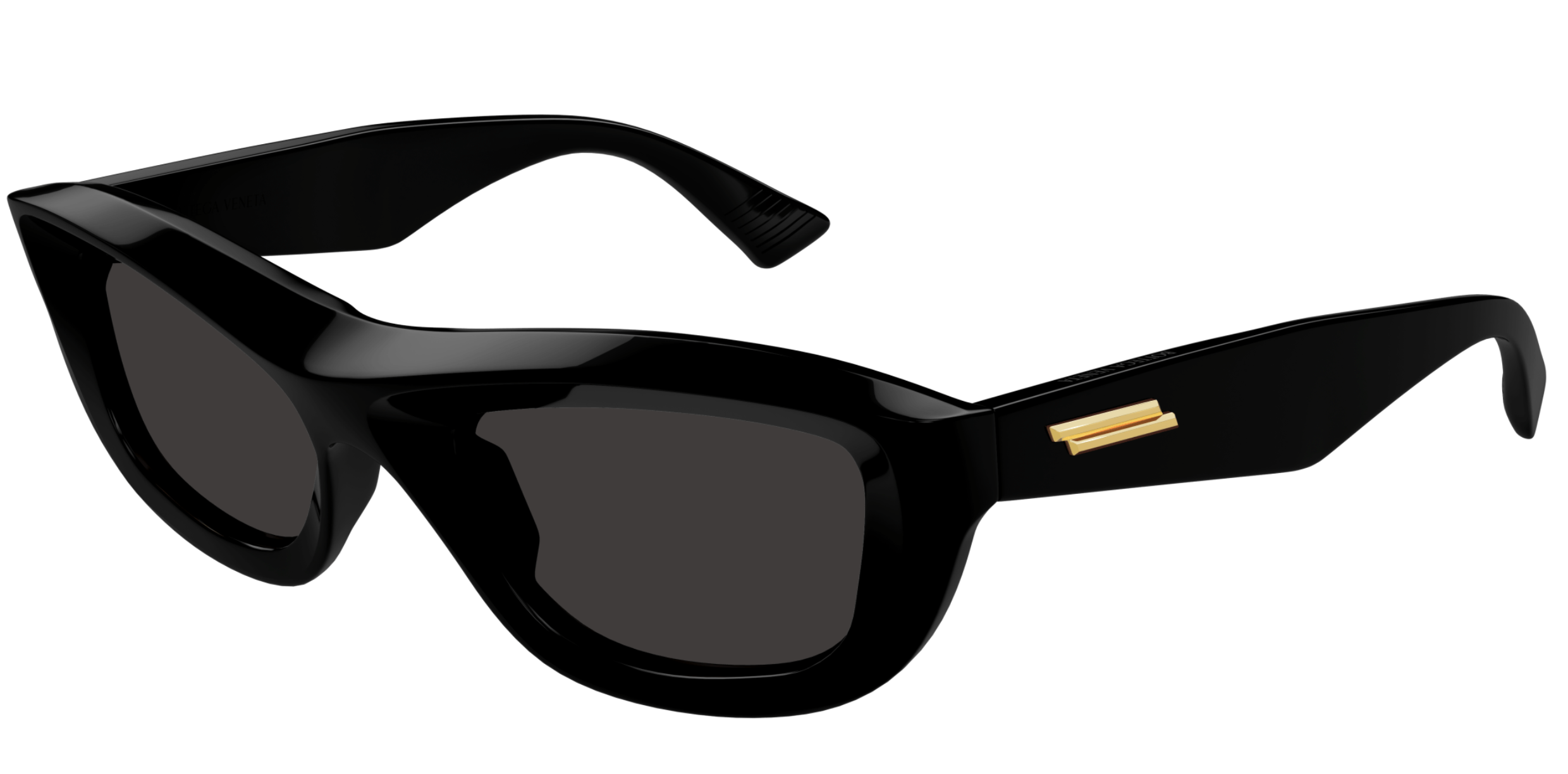Bottega Veneta BV1326S-001 Square Sunglasses  Gold Detailing