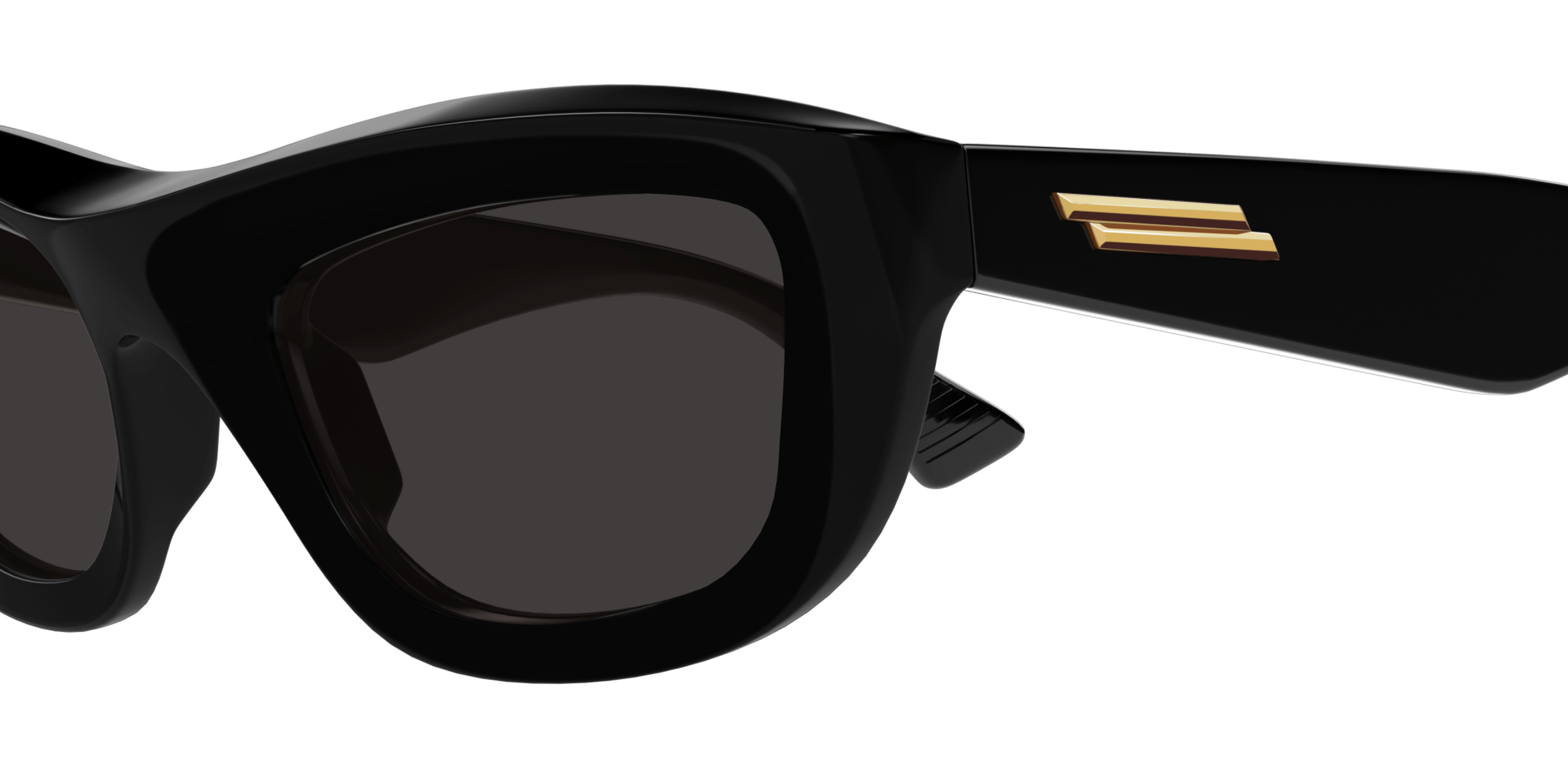 Bottega Veneta BV1326S-001 Square Sunglasses  Gold Detailing