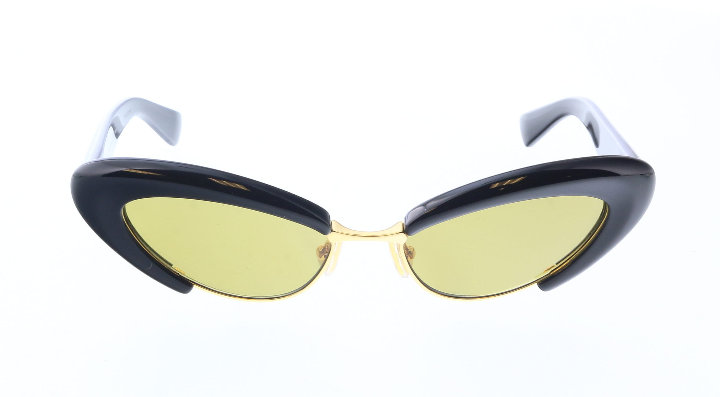 Bottega Veneta BV1387S-001 Black Cat-Eye Sunglasses
