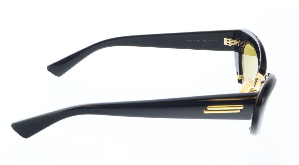 Bottega Veneta BV1387S-001 Black Cat-Eye Sunglasses