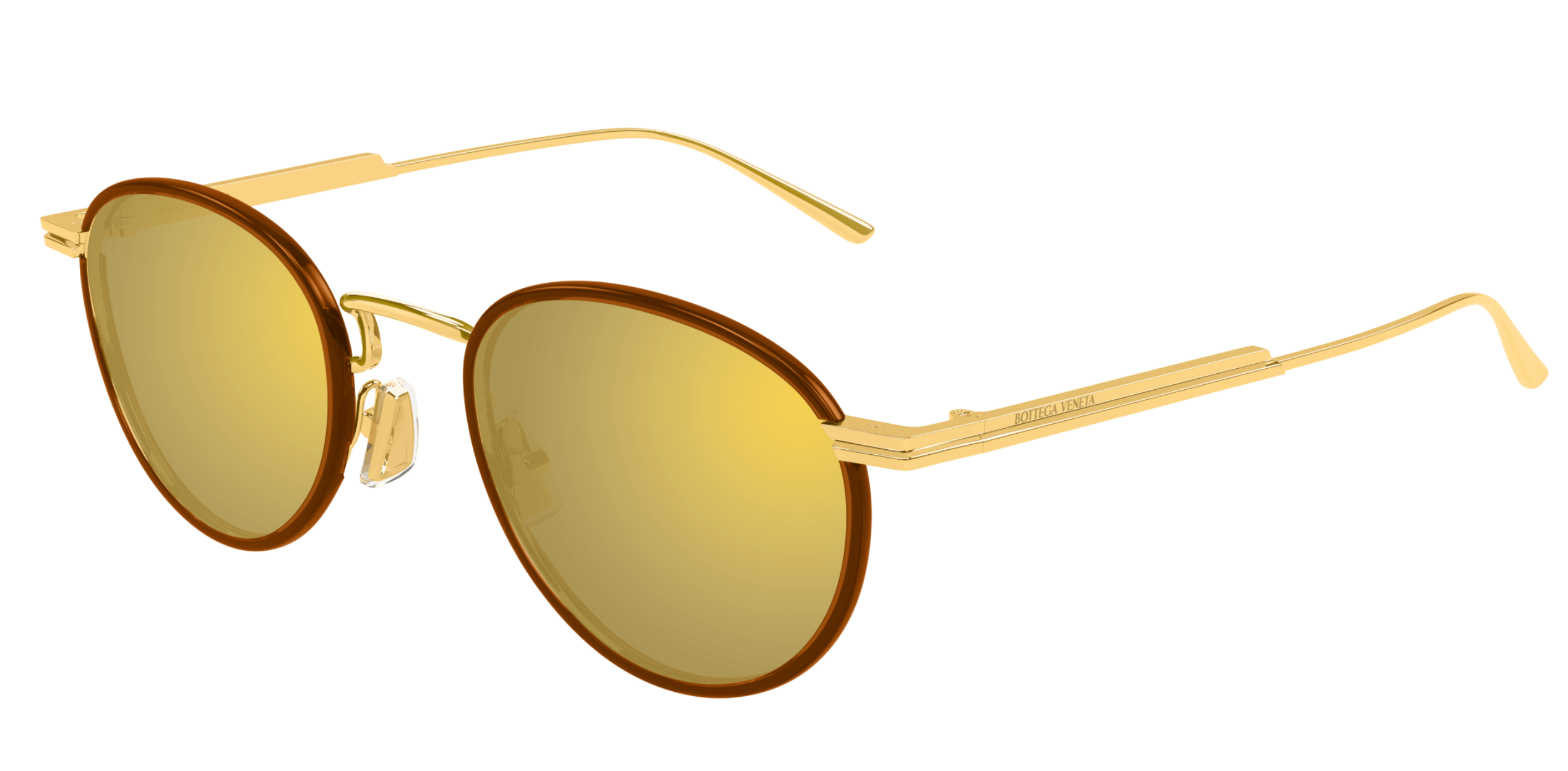 Bottega Veneta BV1389S-004  Round Gold Sunglasses