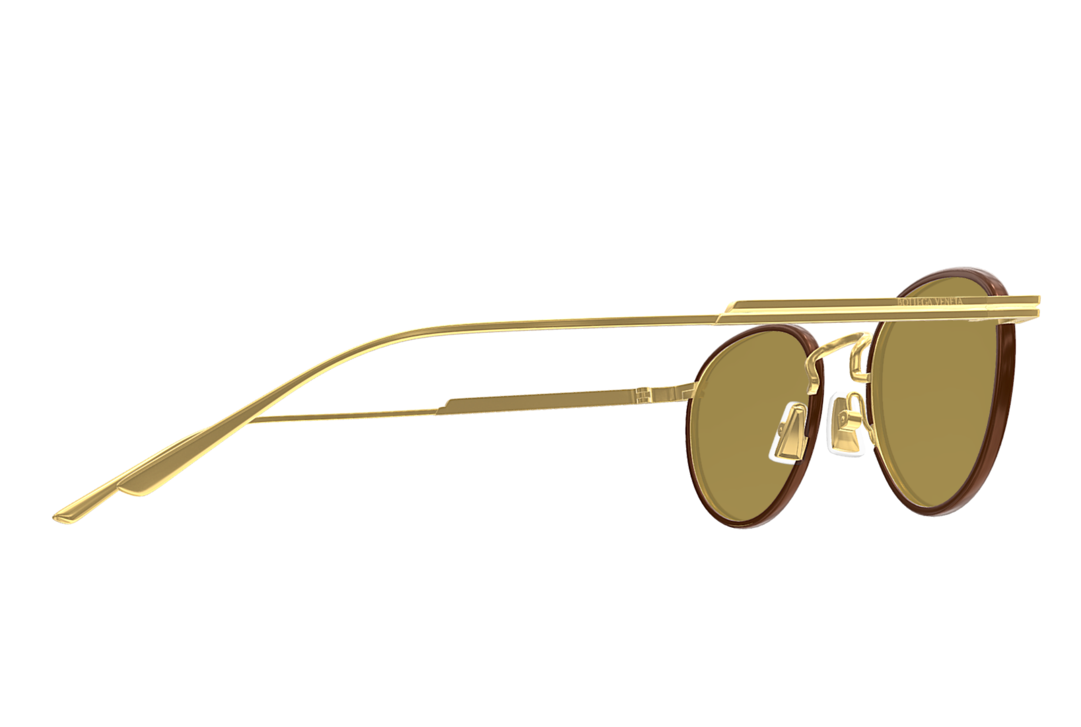 Bottega Veneta BV1389S-004  Round Gold Sunglasses