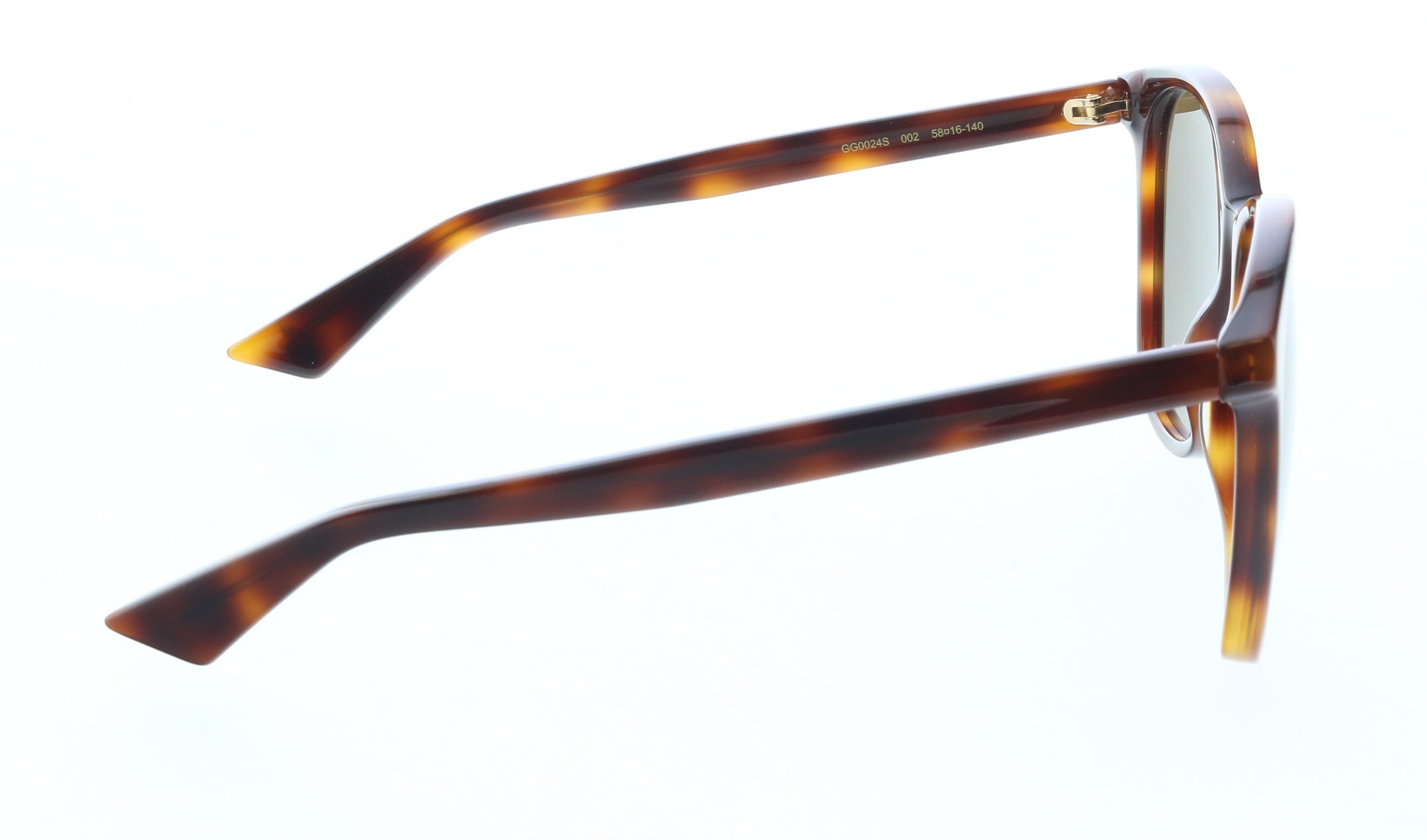 Gucci GG0024S-002   Havana Brown Oversized Cat-Eye Sunglasses