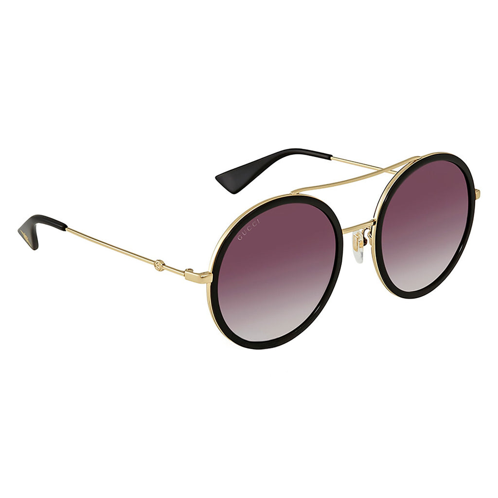 Gucci GG0061S-001 Vintage-Inspired  Round Gold Sunglasses