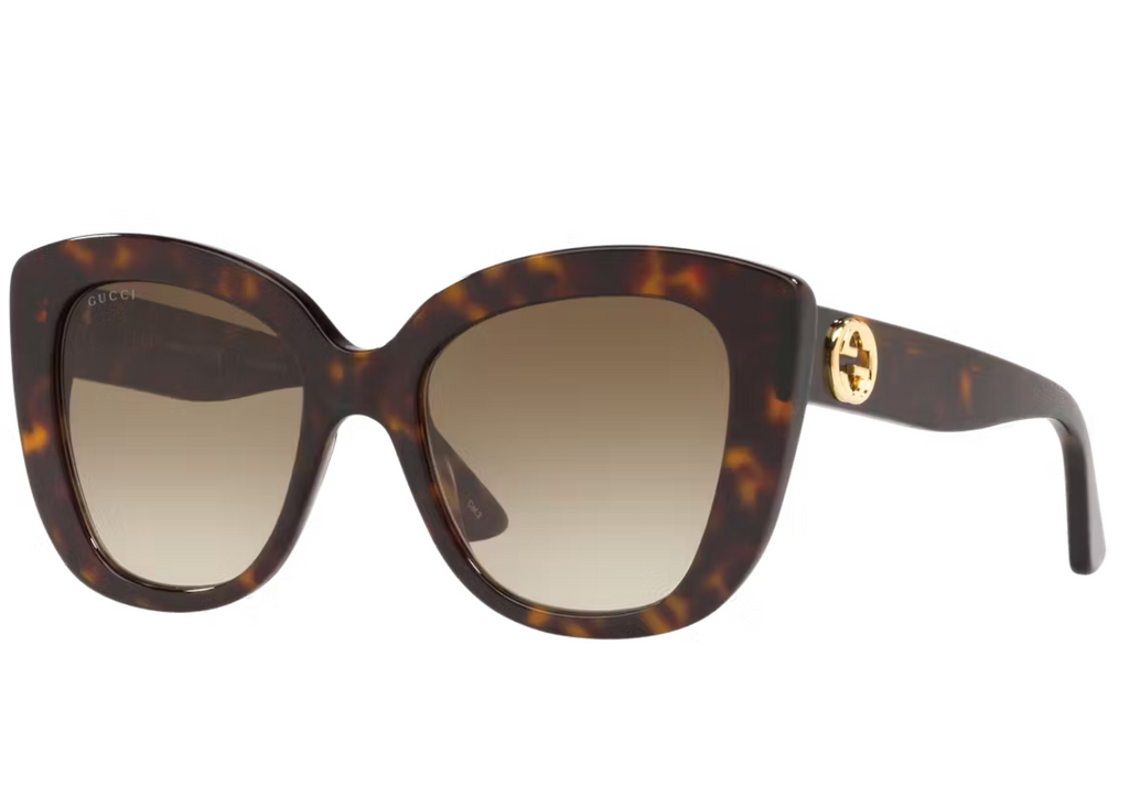 Gucci GG0327S-002 Tortoiseshell Cat-Eye Sunglasses