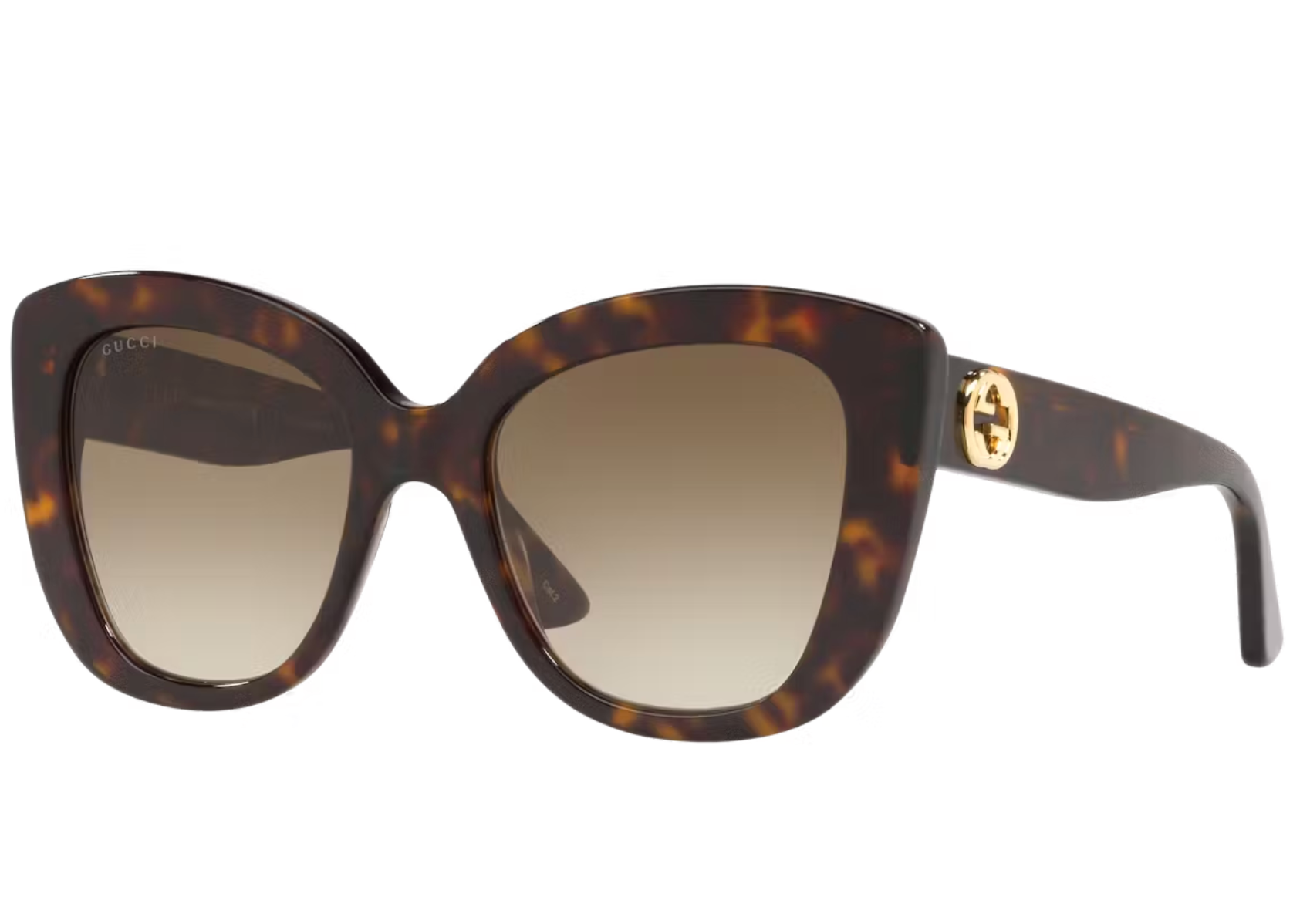 Gucci GG0327S-002 Tortoiseshell Cat-Eye Sunglasses