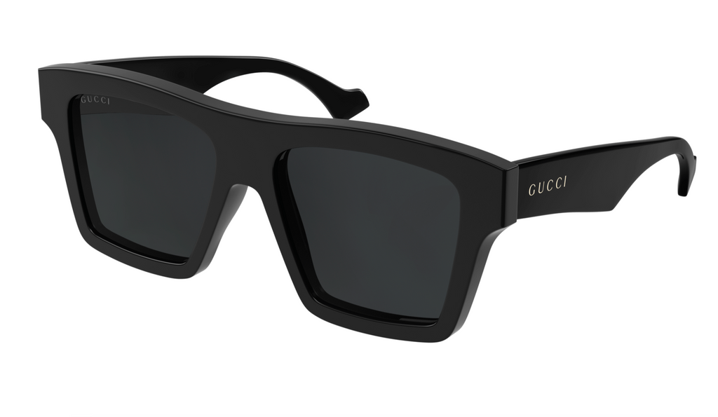 Gucci GG0962S-005 Bold Matte Black Angular Frame Sunglasses for Men