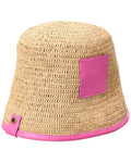 Jacquemus Le Bob Soli Raffia Bucket Hat Pink