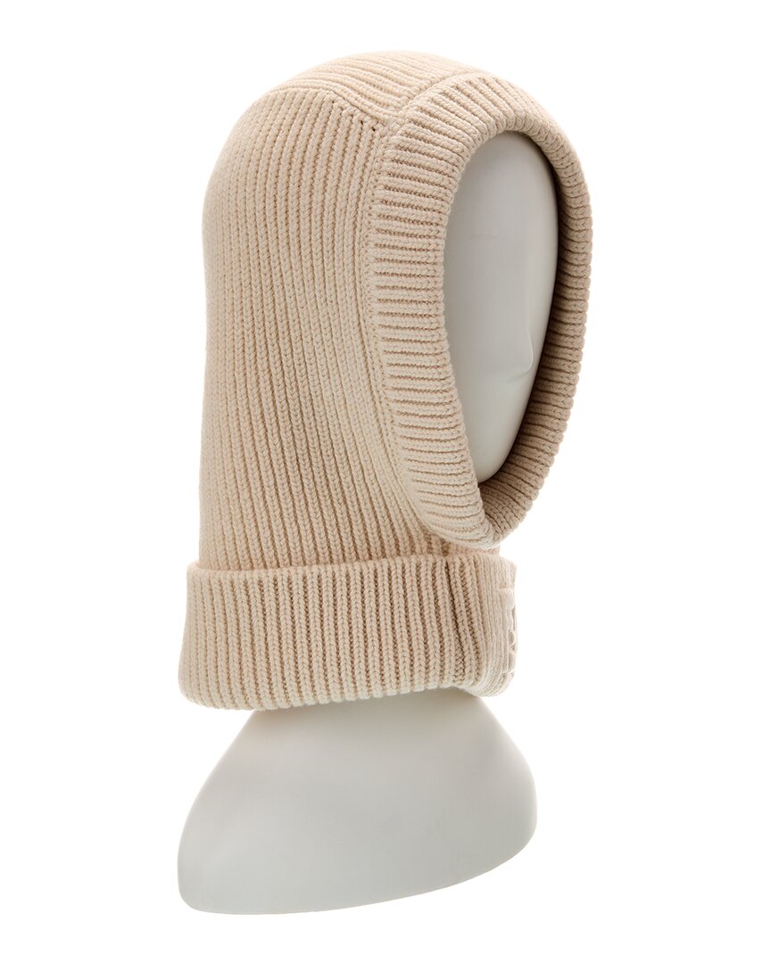 Fendi Ribbed Wool & Cashmere-Blend Balaclava Black One Size