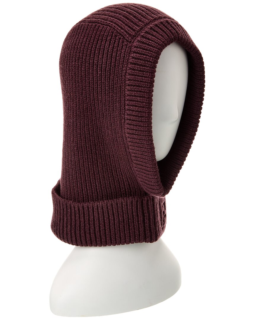 Fendi Ribbed Wool & Cashmere-Blend Balaclava Purple One Size