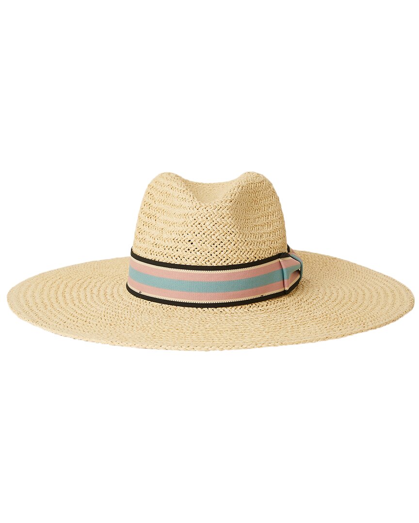 Btb Los Angeles Sadie Tropics Straw Hat Brown Multi
