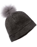 Forte Cashmere Colorblocked Pompom Cashmere Hat