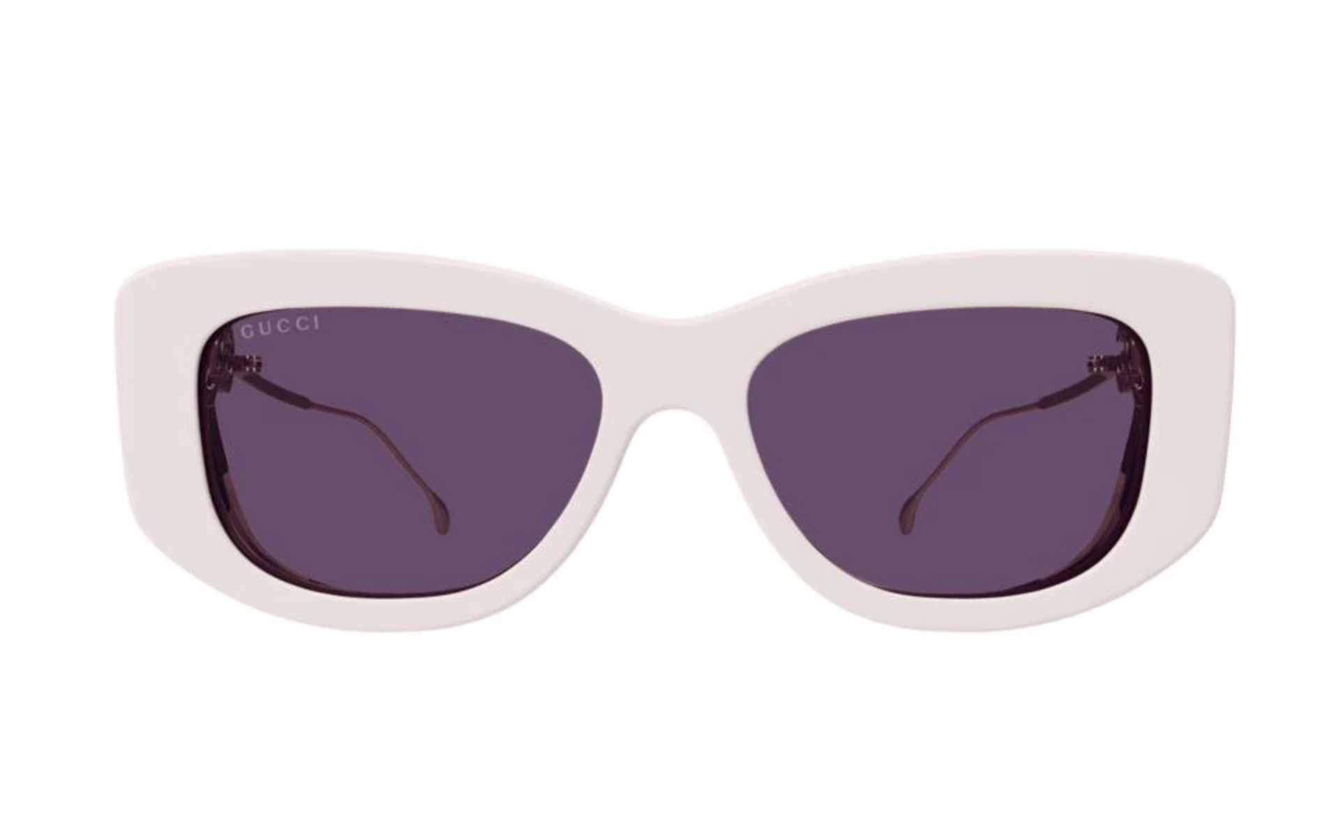 Gucci GG1566S-003 Ivory front with gold metal cat eye - squared Ladies Sunglasses