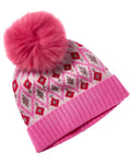 Sofiacashmere Lurex Fairisle Wool & Cashmere-Blend Hat