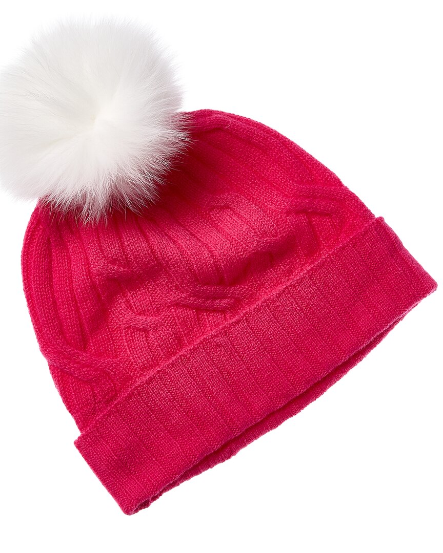 Hannah Rose Wide Cable Cashmere Hat