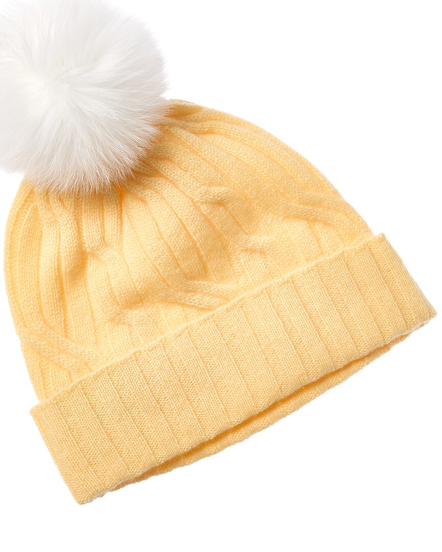 Hannah Rose Wide Cable Cashmere Hat