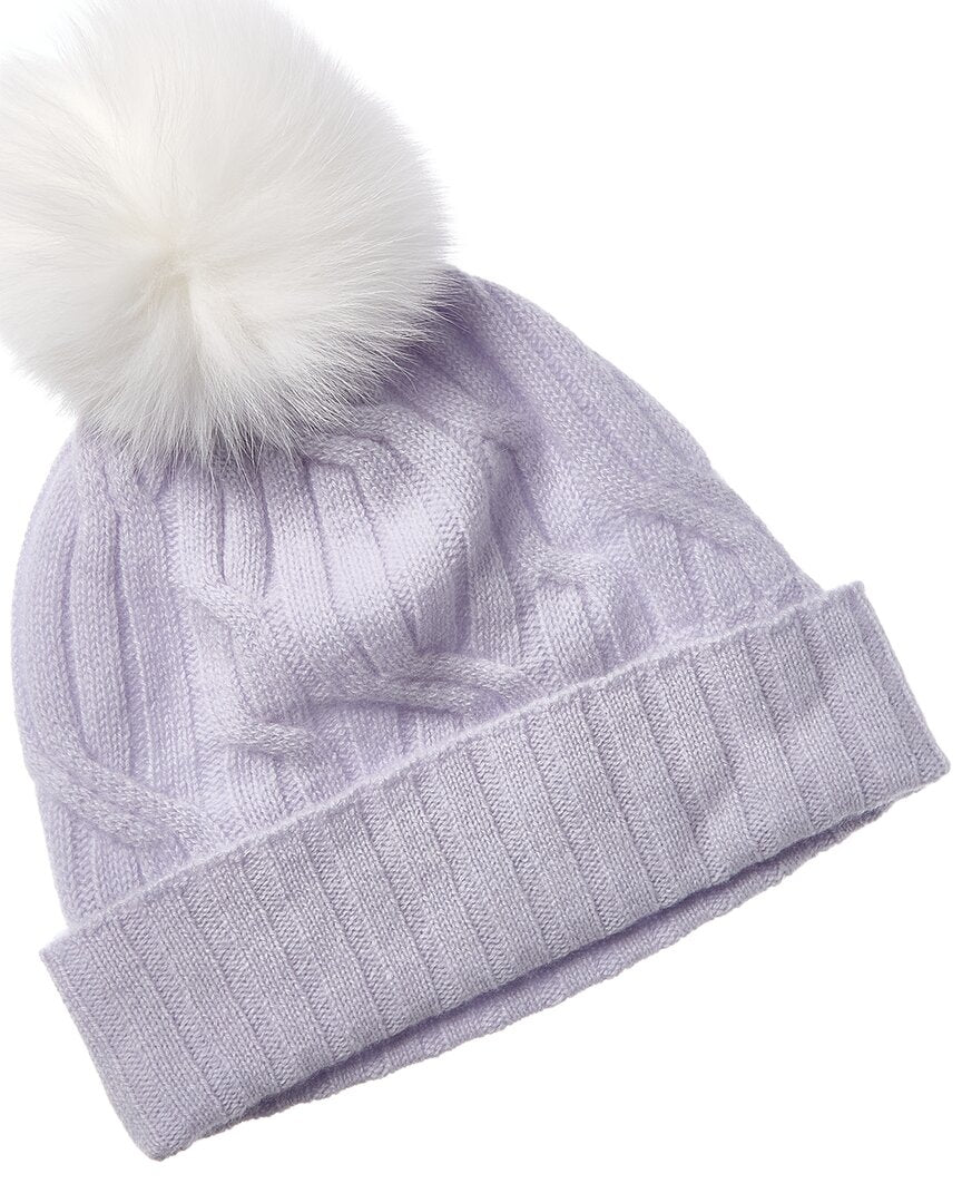 Hannah Rose Wide Cable Cashmere Hat