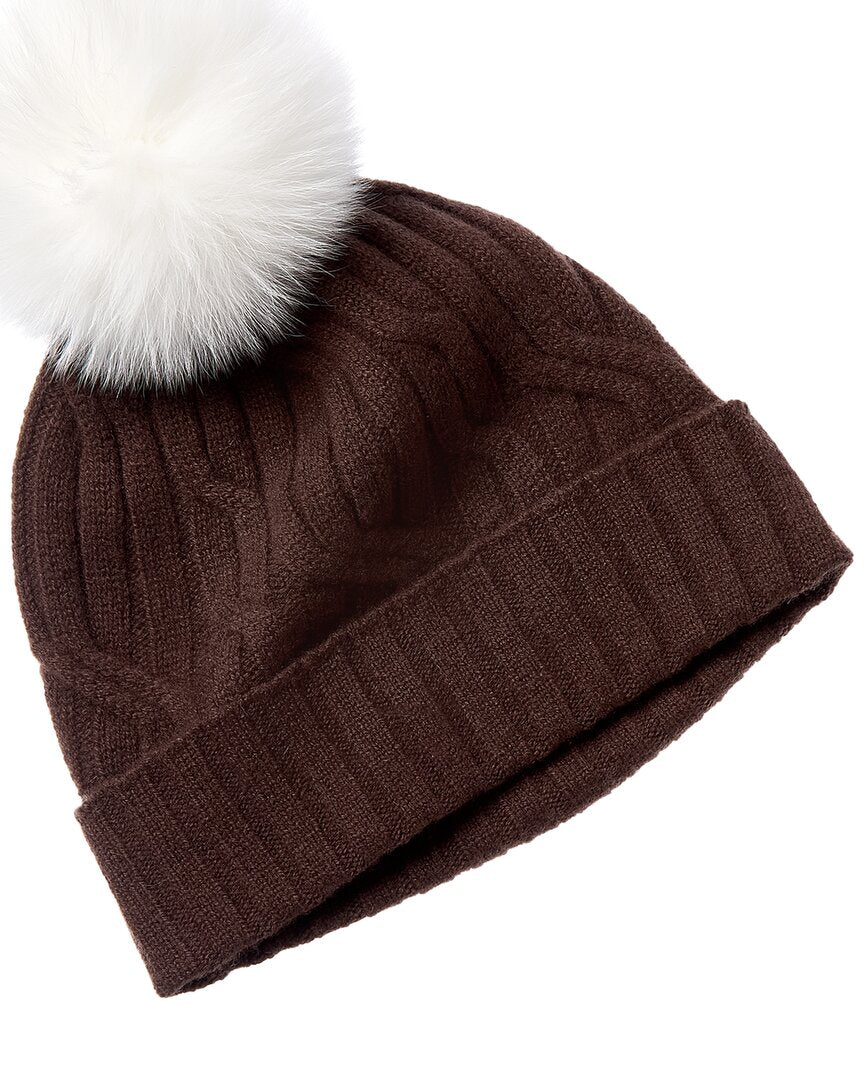 Hannah Rose Wide Cable Cashmere Hat