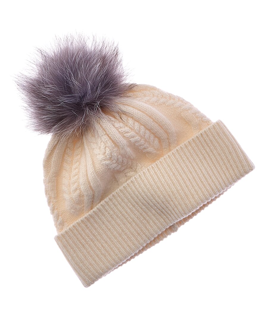 Amicale Cashmere Winding Cable Cuff Wool & Cashmere-Blend Hat