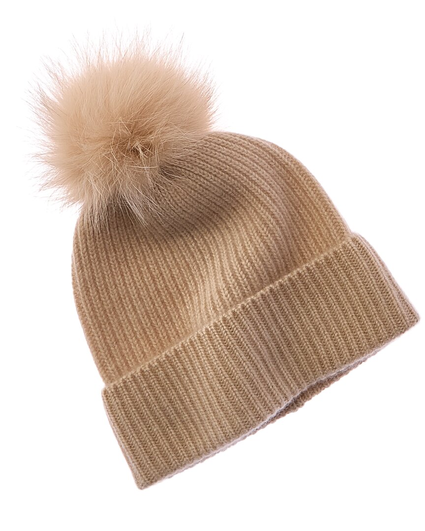 Amicale Cashmere Rib Knit Cashmere Hat