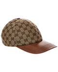 Gucci Gg Canvas & Leather Baseball Hat